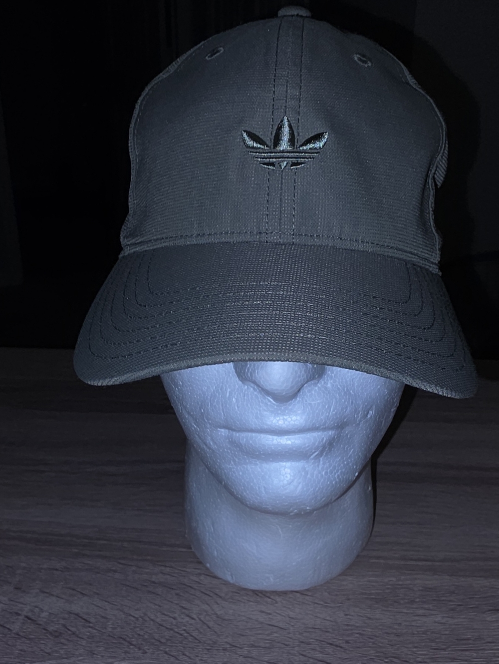 adidas Embroidered Trefoil Cap in Olive